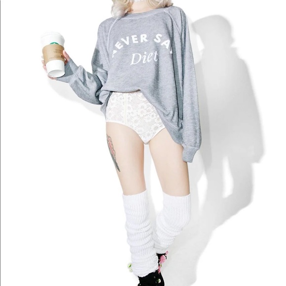 NWT WILDFOX Jumper NEVER SAY DIET - Picture 4 of 4